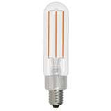 Bulbrite 776791, LED Filament 4.5 Watt Dimmable T6 Light Bulb with Clear Glass Finish and Candelabra (E12) Base - 3000K (Soft White Light), 450 Lumens