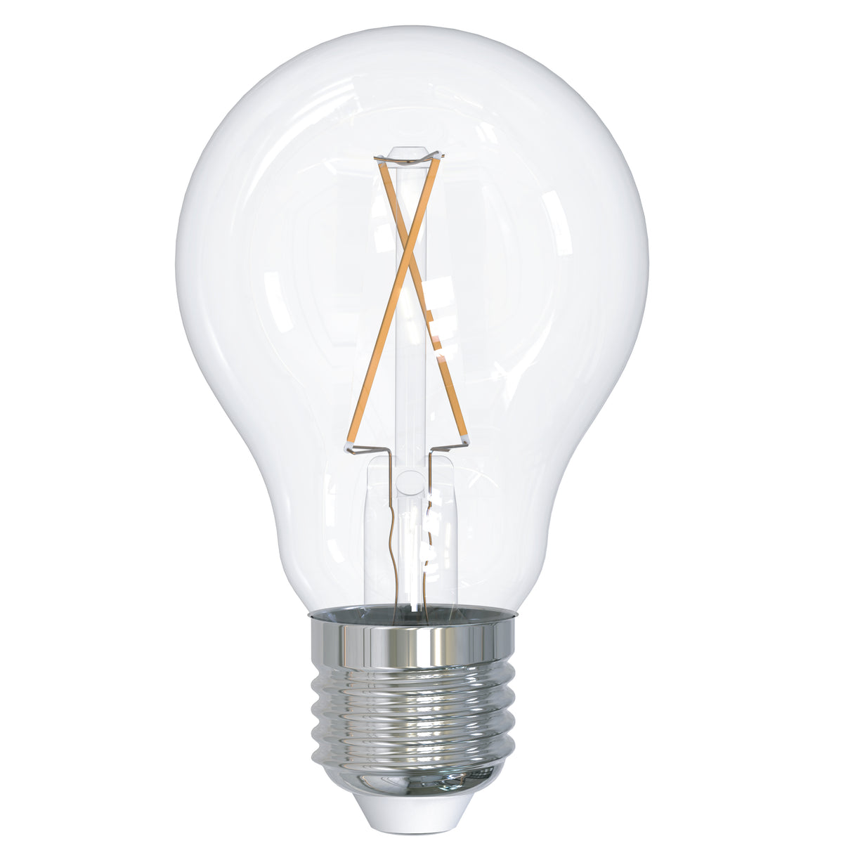 Bulbrite 2.5-Watt A19 Medium(E26)LED Bulb with Vintage Spiral Filaments, Clear,2700K,100 Lumens