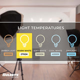 Bulbrite Incandescent Dimmable 40 Watt Half Gold Globe G25 Light Bulbs with Medium (E26) Screw Base, 2700K (Warm White Light)