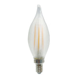 Bulbrite Spunlite 4 Watt Dimmable C11 LED Filament Light Bulb with Satin Glass Finish and Candelabra (E12) Base - 2700K (Warm White Light), 350 Lumens