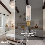 Bulbrite 25 Watt Dimmable Clear Appliance, Amusement T6 Candelabra (E12) Incandescent Light Bulb