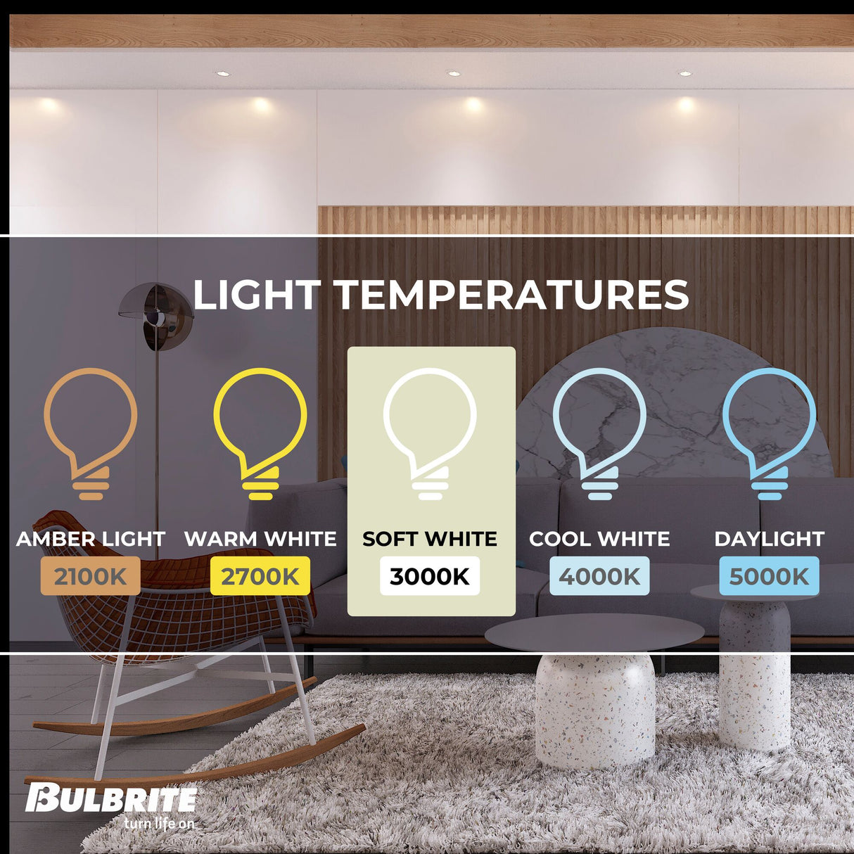 Bulbrite LED Recessed Downlights, Remote Metal Jbox, White Round - Baffled Trim - Ultra Slim, 3000K, 1100 Lumens