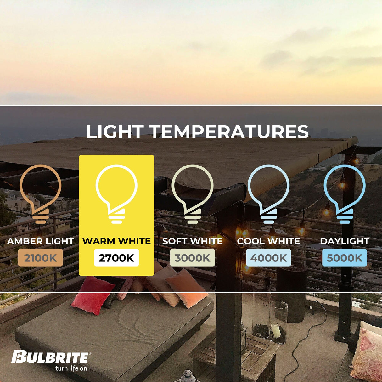 Bulbrite LED Filament 1 Watt Dimmable S14 Light Bulbs with Clear Plastic Finish and Medium (E26) Base - 2700K (Warm White Light), 70 Lumens