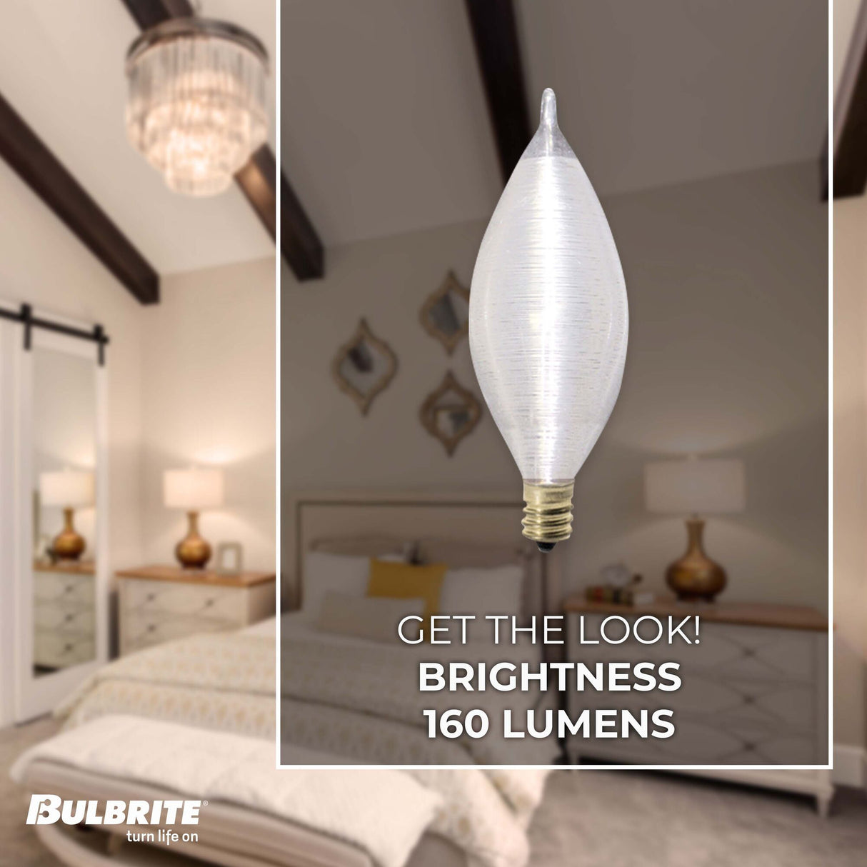 Bulbrite Spunlite 25 Watt Dimmable C11 Incandescent Light Bulbs with Candelabra (E12) Base, Satin Finish