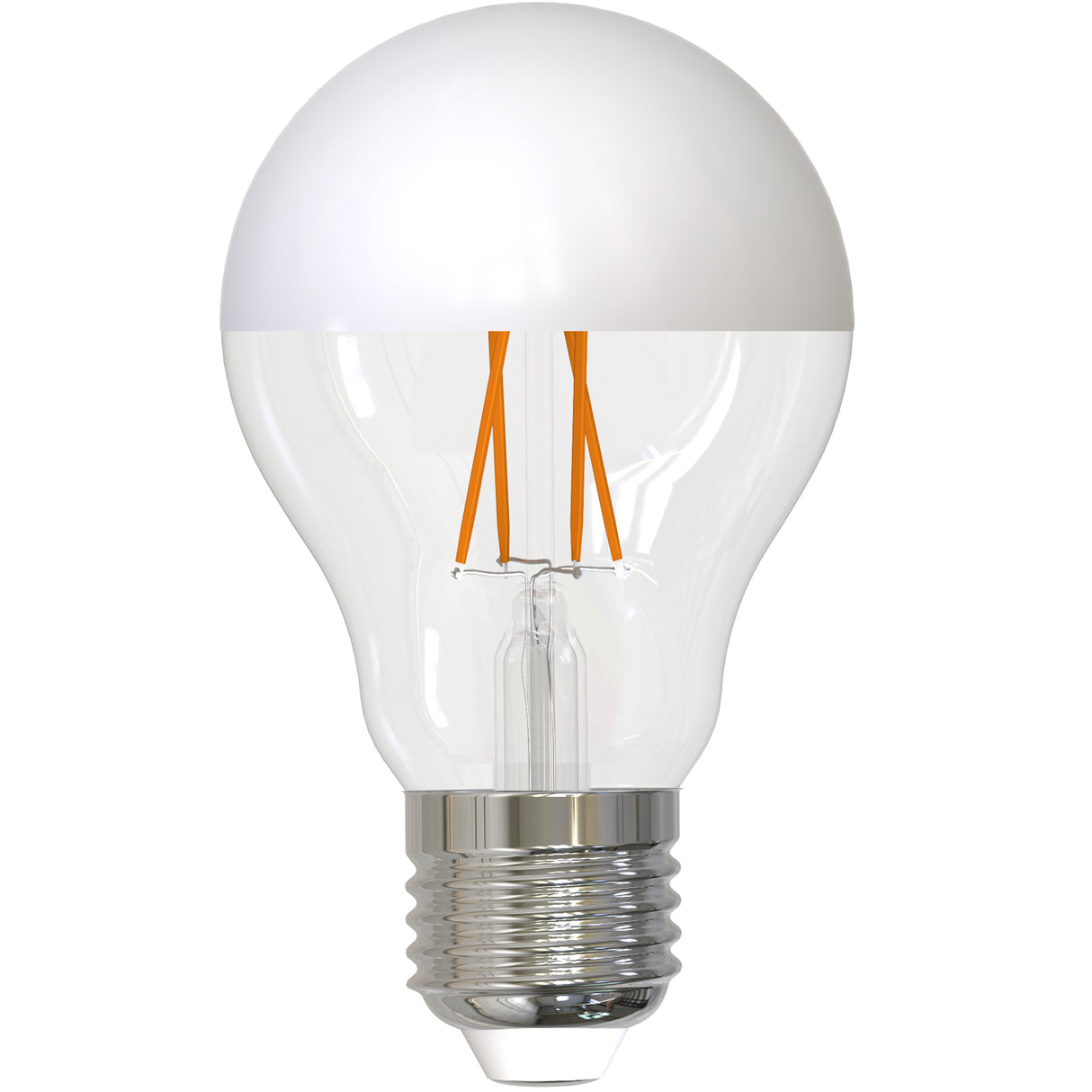 Bulbrite LED Filament 5 Watt Dimmable A19 Light Bulb with Half White finish and Medium (E26) Base - 2700K Warm White Light, 400 Lumens