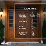 Bulbrite 75 Watt Dimmable Clear T4 Mini-Candelabra (E11) Halogen Bulb, 2900K, 1350 Lumens