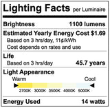 Luxrite LR23796 5-6" DOWNLIGHT RETROFIT ROUND 14W 5CCT SMOOTH