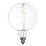 Bulbrite LED Grand Spiral Filament G63 Globe Shaped Light Bulb, 60 Watt Equivalent, Medium Base (E26),2200K, Clear