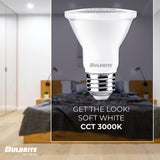 Bulbrite 7 Watt Dimmable Flood PAR20 Medium (E26) LED Light Bulb - 3000K (Soft White Light), 500 Lumens