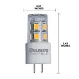 Bulbrite LED 12-Volt JC Specialty Mini Bulbs with G4 (Bi-Pin) Base, 2 Watt, 3000K (Soft White Light)