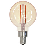 Bulbrite LED Filament G16 Nostalgic Thread Edison Light Bulb, 25 Watt Equivalent, 2100K, Antique Glass Finish