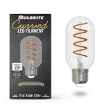 Bulbrite 4 Watt Dimmable Antique Nostalgic Curved Filament T14 Medium (E26) LED Bulb - 2200K and 85 CRI