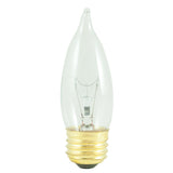 Bulbrite Incandescent Torpedo & Flame CA10 Light Bulb with E26 base, Clear, 2700K