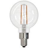 Bulbrite 2.5 Watt Dimmable Clear Filament G16 Candelabra (E12) LED Light Bulb - 250 Lumens, 2700K