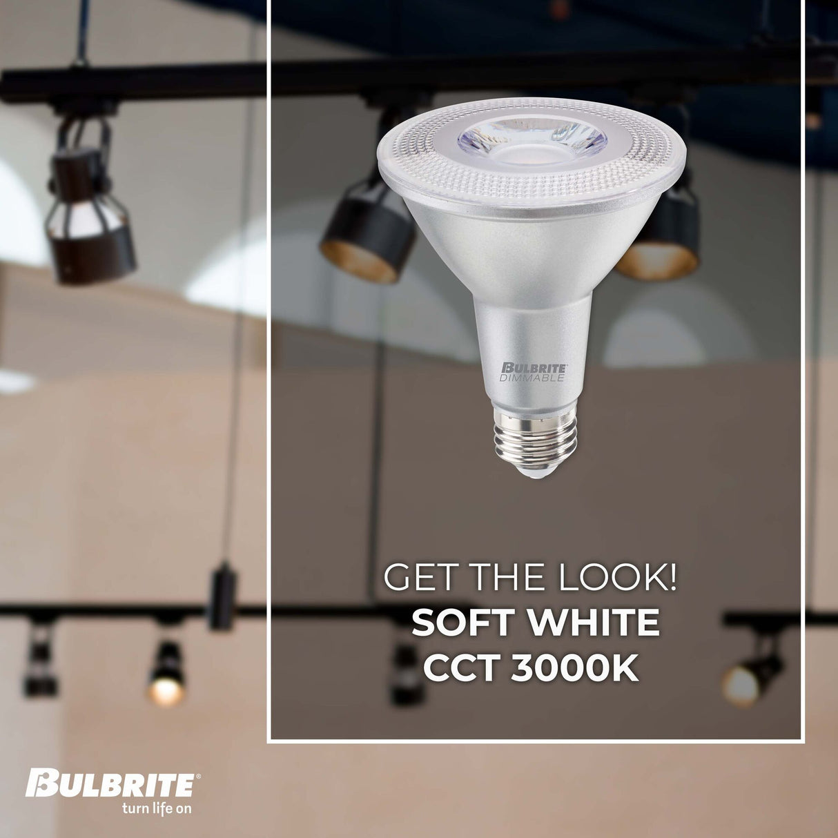 Bulbrite 10 Watt Dimmable Flood PAR30LN Medium (E26) LED Bulb - 800 Lumens, 3000K, and 90 CRI