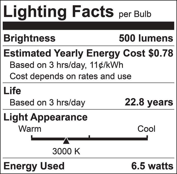 Luxrite LR21501 MR16 GU10 6.5W 3000K Light Bulb