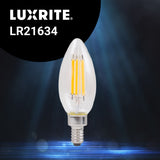 Luxrite LR21634, 7 Watt Candelabra LED Light Bulb, E12 Base, 3000k Soft White