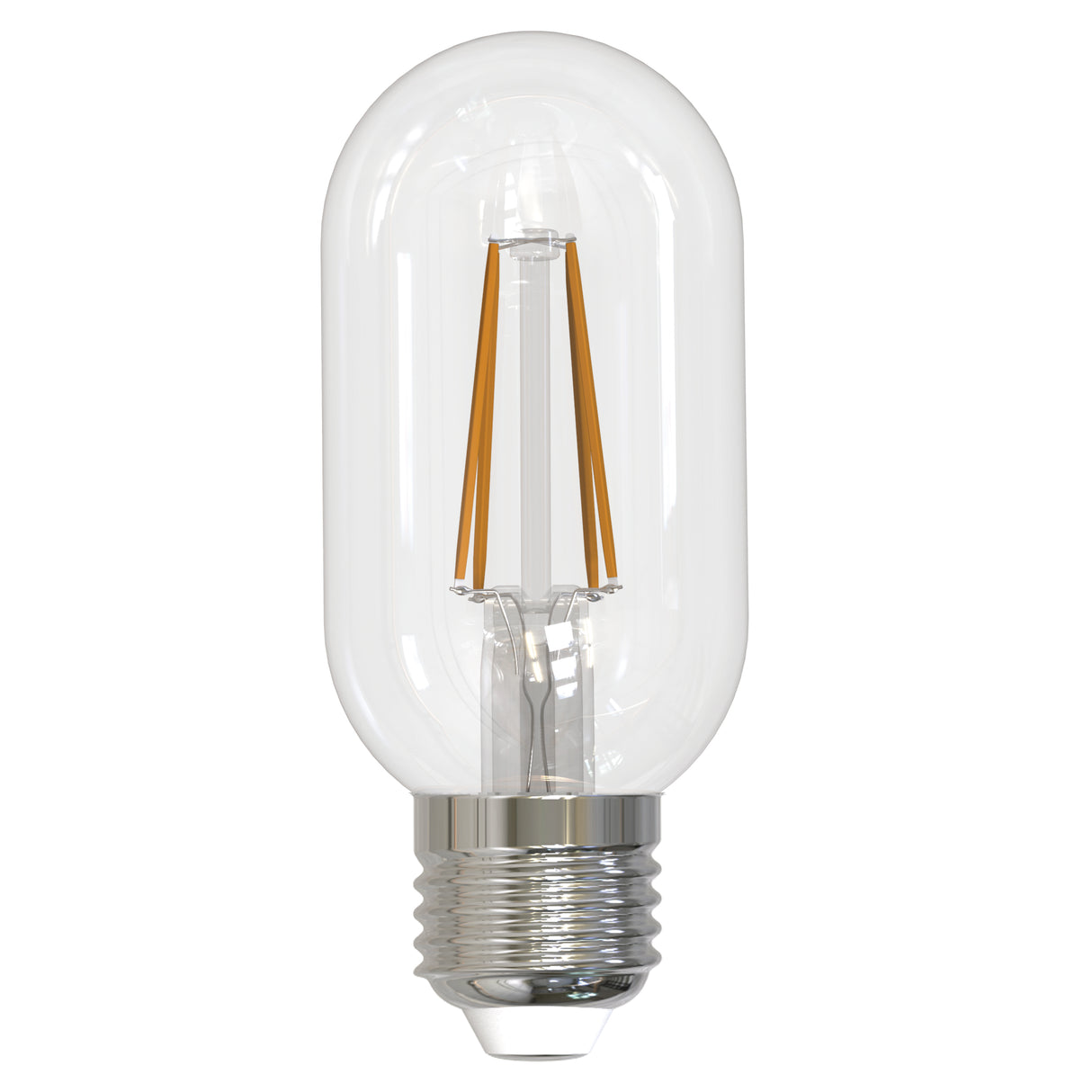 Bulbrite LED Filaments T14 Light Bulb with E26 base, Clear, 3000K, 450 Lumens