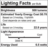 Luxrite LR21405 MR16 GX5.3 6.5W 3000K Light Bulb