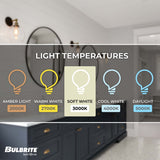 Bulbrite 776769, 8.5 Watt Dimmable Clear Filament ST18 Medium (E26) LED Bulb - 850 Lumens, 3000K, and 90 CRI