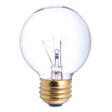 Bulbrite Incandescent Globe G16.5 Light Bulb with E26 base, Clear, 2700K