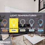 Bulbrite 774238, LED Filament 9 Watt Dimmable A19 Light Bulb with Frost Glass Finish and Medium (E26) Base - 2700K (Warm White Light), 800 Lumens