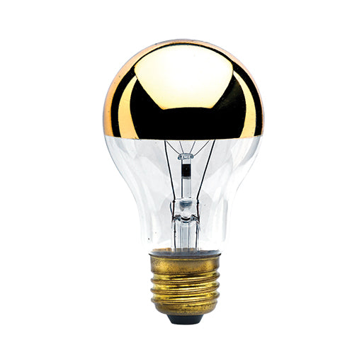 Bulbrite 712416 Half Gold A19 Incandescent Light Bulb - Thumbnail 2