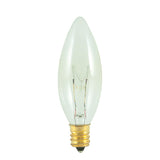 Bulbrite Incandescent Torpedo B8 Light Bulb with E12 base, Clear, 2700K