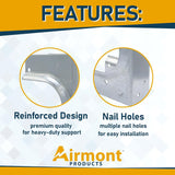 (25 Pack) Airmont Products AP-533-1, Metal Stud Shoes for Single Wood Studs, Fits up to 2-1/2 Inch Pipes, Reinforced Rib for Premium Durability and Extra Support, Made in USA