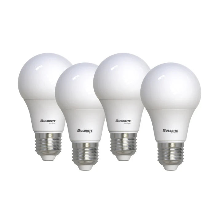 (4 Pack) Bulbrite 774247, 8.5 Watt LED A19 Light Bulb, 2700k E26 Base, 750 Lumens