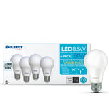 (4 Pack) Bulbrite 774250, 8.5 Watt A19 LED Light Bulb, 5000k E26 Base, 750 Lumens