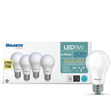 (4 Pack) Bulbrite 774253, 9 Watt LED A19 Light Bulb, 2700k E26 Base, 800 Lumens, Dimmable