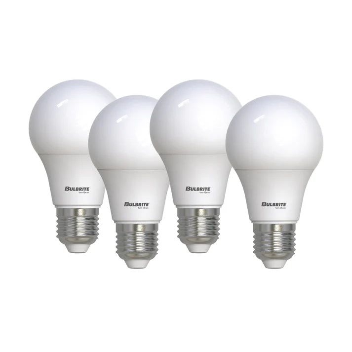 (4 Pack) Bulbrite 774254, 6 Watt LED A19 Light Bulb, 3,000k, E26 Standard Base, Dimmable
