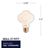 Bulbrite 132521, Nostalgic Collection Dimmable 40 Watt BT27 Incandescent Light Bulbs with Antique Glass Finish and Medum (E26) Screw Base, 2200K (Amber Light)
