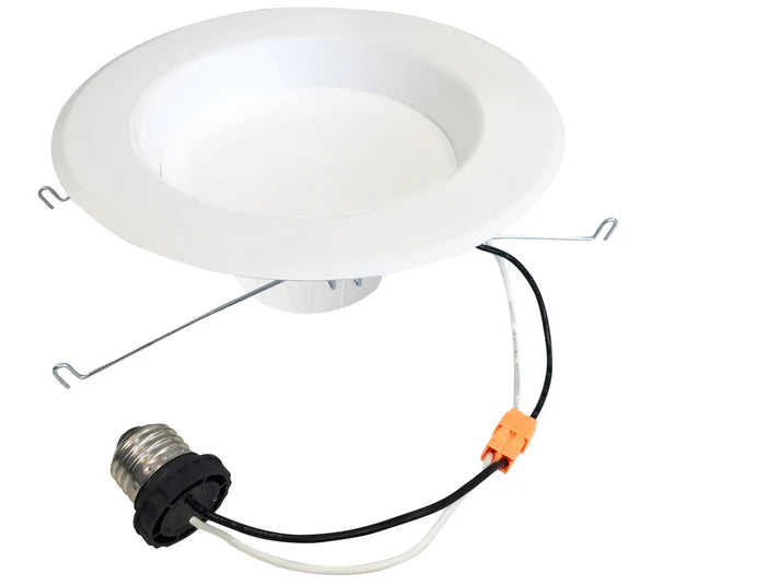 Bulbrite 773167, 14 Watt Adjustable 5/6"Integrated LED Recessed Downlight with E26 Quick Connect Adaptor, 4000K Cool White Light, 1100 Lumens