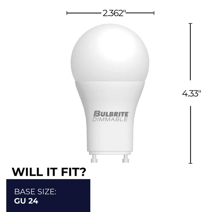 Bulbrite 774241 Twist and Lock Base GU24 LED Light Bulb - Will It Fit