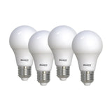 (4 Pack) Bulbrite 774253, 9 Watt LED A19 Light Bulb, 2700k E26 Base, 800 Lumens, Dimmable