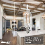 Bulbrite 776864 LED Filaments Candelabra Light Bulb