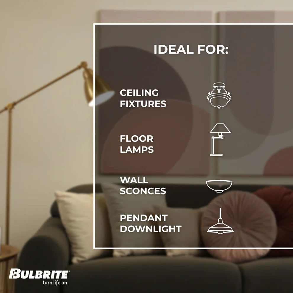 Bulbrite 776921, LED Filament 2.5 Watt Dimmable G16 Light Bulb with Half Gold Glass Finish and Candelabra (E12) Base - 2700K (Warm White Light), 200 Lumens