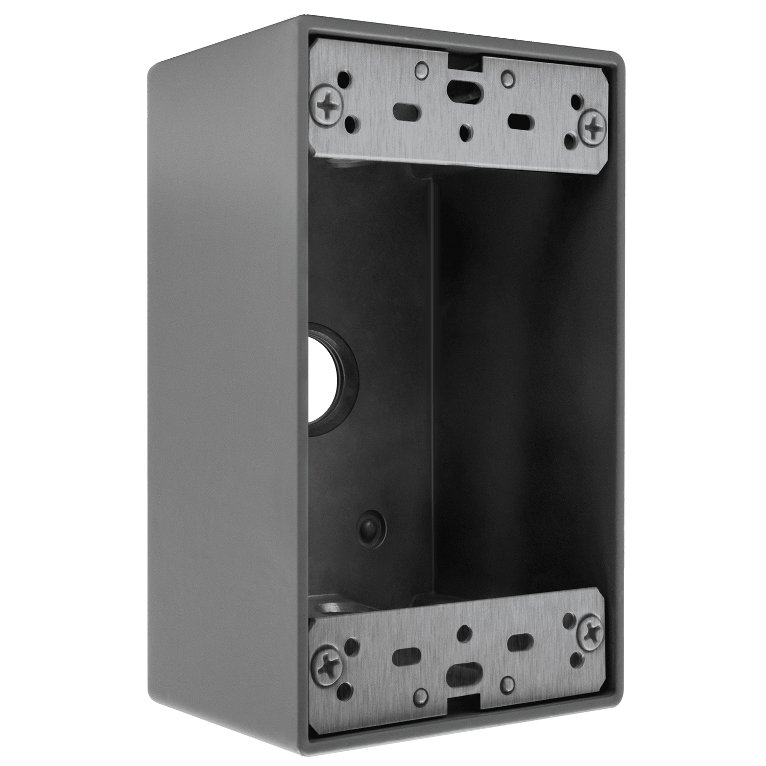 Enerlites EN1350, 1-Gang 3-Holes Outdoor Weatherproof Electric Box with 1/2 Inch Knockouts