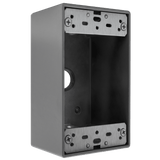 Enerlites EN1350, 1-Gang 3-Holes Outdoor Weatherproof Electric Box with 1/2 Inch Knockouts