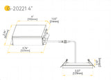 Goodlite G-20221, 4 Inch Recessed Ultra-Thin Round Slim LED Light Fixture, 5 CCT Selectable
