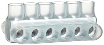 Morris Products 97420 Clear  Insulated Multi-Cable Connector - Dual Entry 6 Ports 350 - 250