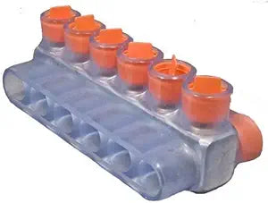 Morris Products 97427 Clear  Insulated Multi-Cable Connector - Dual Entry 6 Ports 750-250