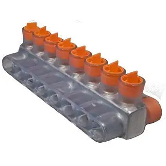 Morris Products 97428 Clear  Insulated Multi-Cable Connector - Dual Entry 8 Ports 750-250