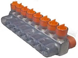 Morris Products 97542 Clear  Insulated Multi-Cable Connector - Dual Entry 8 Ports 600-250
