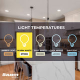 Bulbrite LED Filament 5 Watt Dimmable 11 Inch T9 Light Bulb with Frost Glass Finish and Medium (E26) Base - 2700K (Warm White Light), 400 Lumens