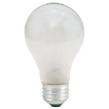 Bulbrite Incandescent A-Type A19 Light Bulb with E26 base, Frost, 2700K