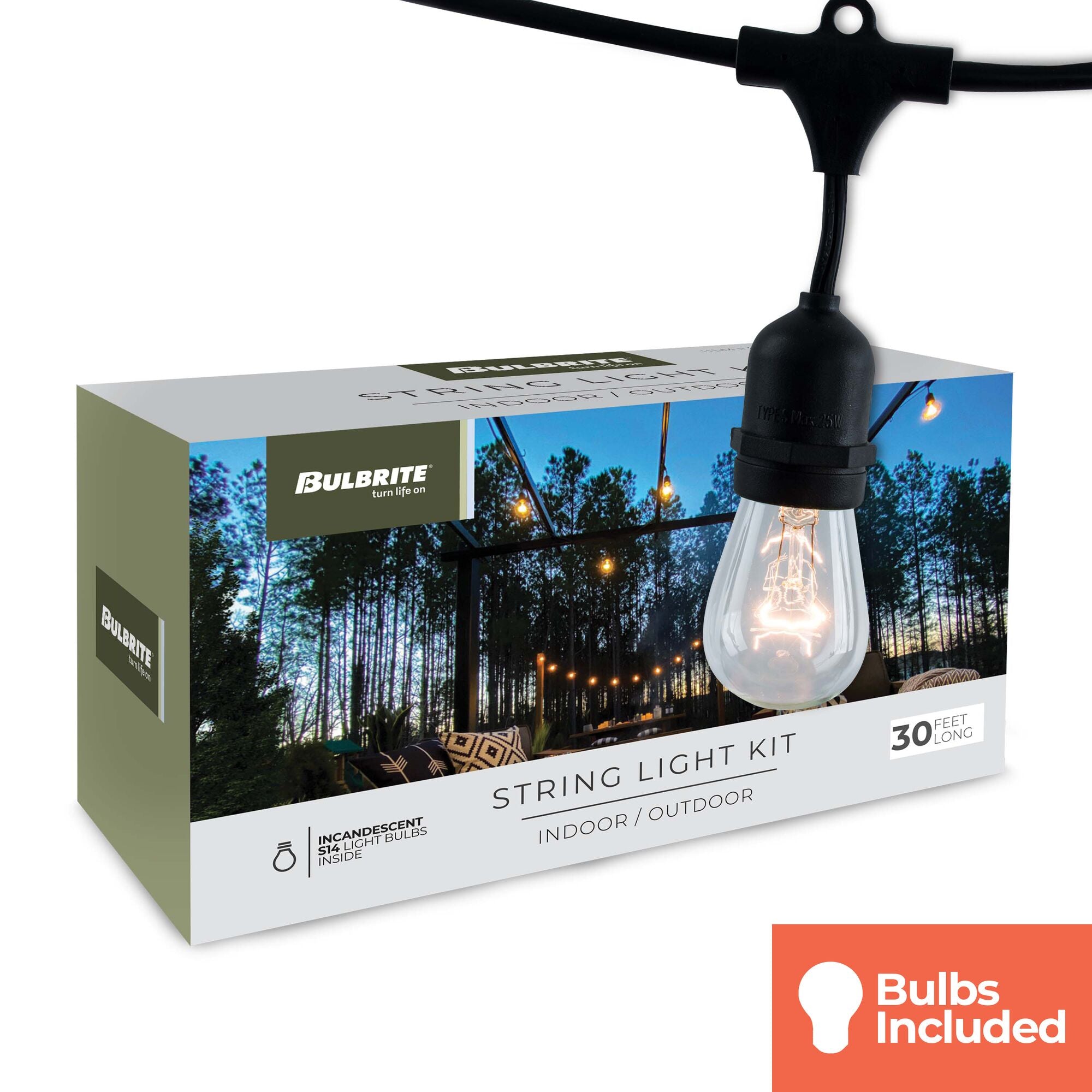Bulbrite 30-foot String Light Kit