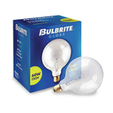 Bulbrite Incandescent G40 Medium Screw Base (E26) Light Bulb, 60 Watt, Clear